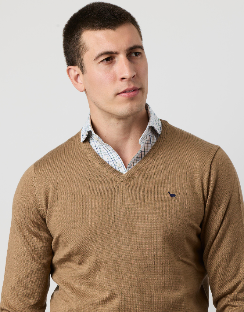 Jersey merino blend pico camel