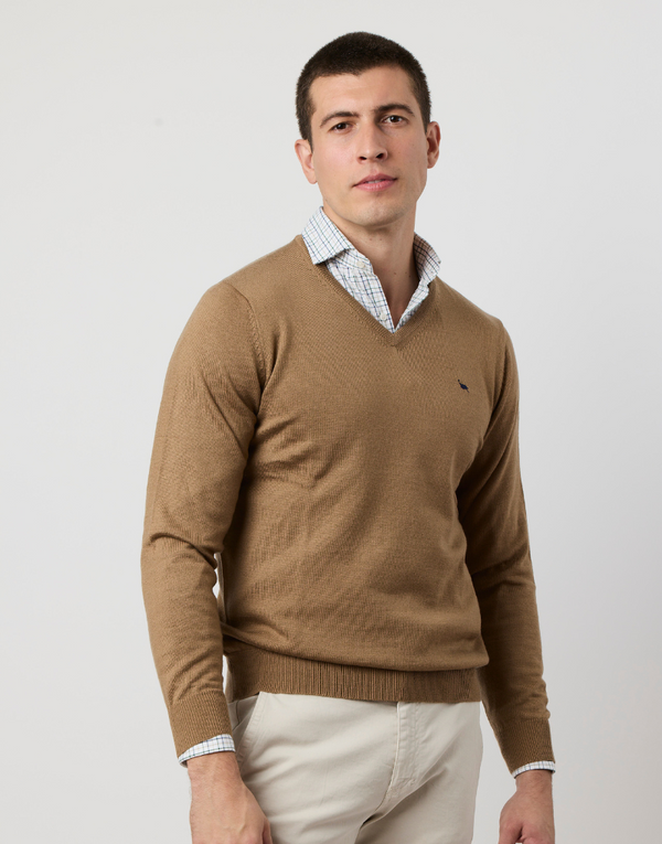 Jersey merino blend pico camel