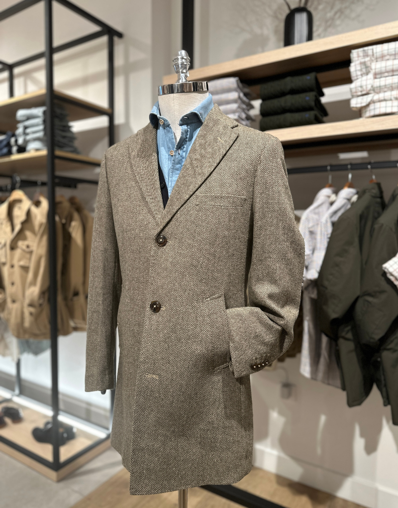 Abrigo corto espigas Tostado