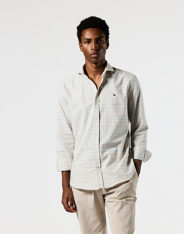 Camisa Italia mini cuadros harrys verde