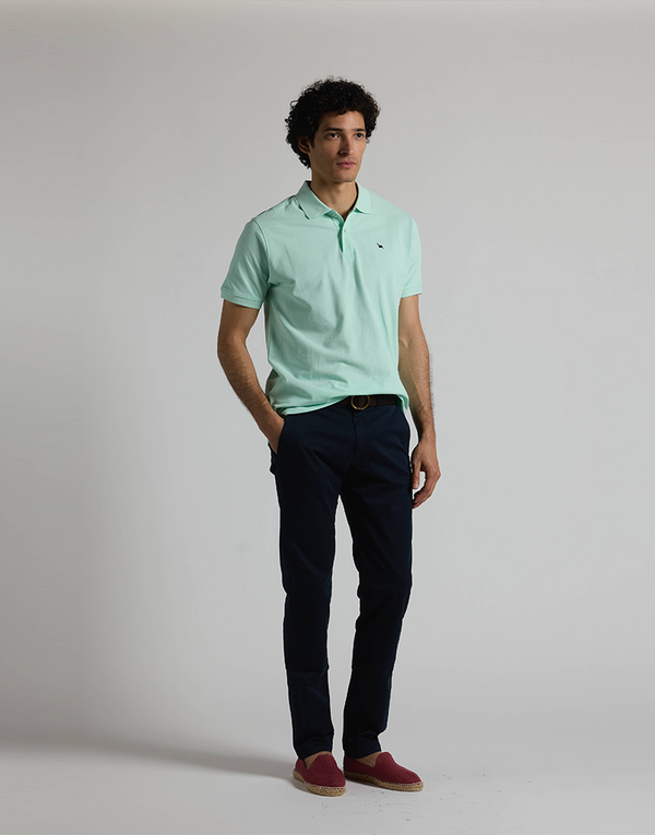 Polo granito verde agua