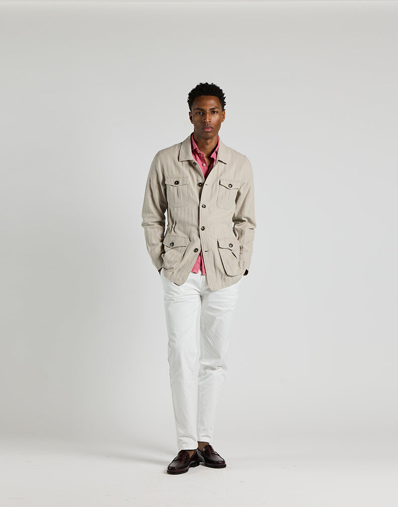 Sahariana espigas lino beige – Bowler Hat
