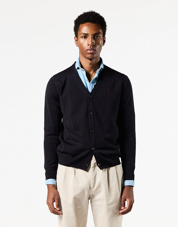 Cardigan basic azul marino