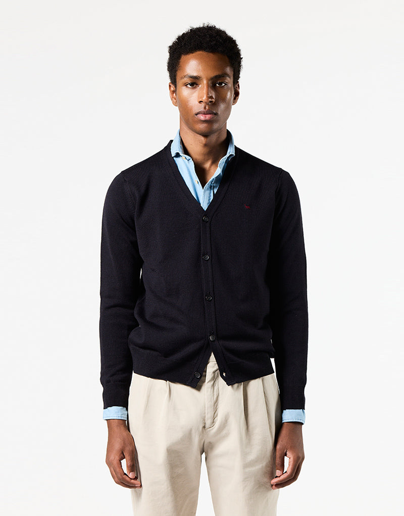 Cardigan basic azul marino