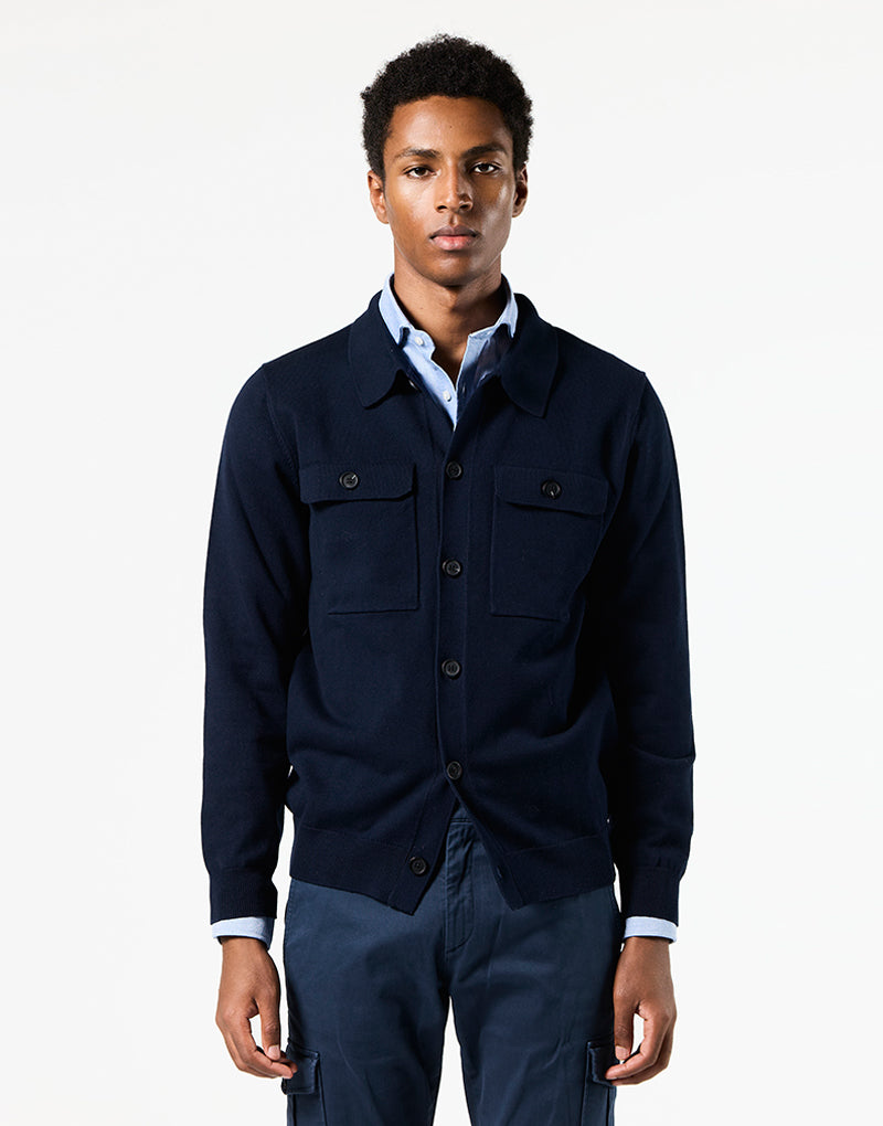 Sobrecamisa punto azul marino
