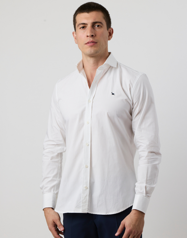 Camisa fil a fil blanca