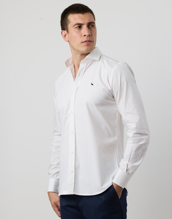 Camisa fil a fil blanca