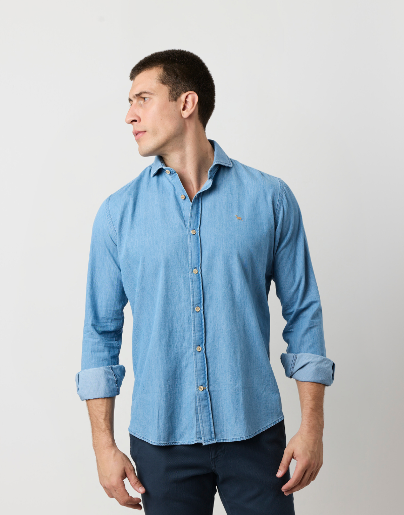 Camisa italia denim azul