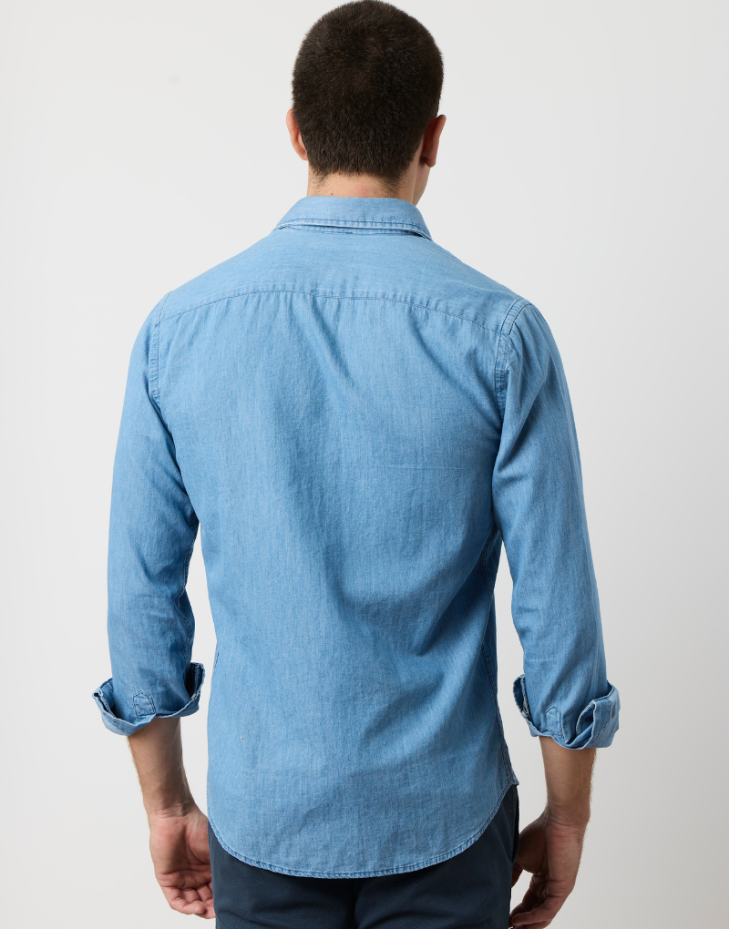 Camisa italia denim azul