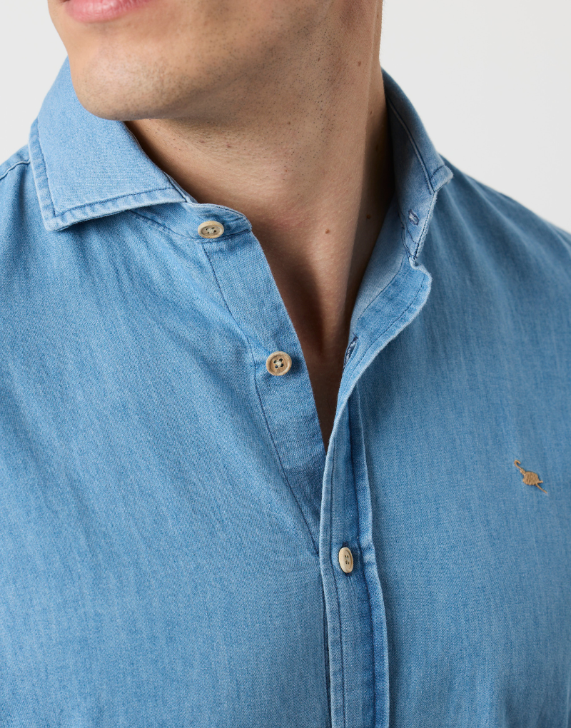 Camisa italia denim azul