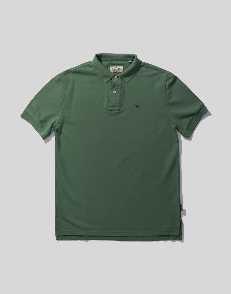 New polo cotton lavado verde