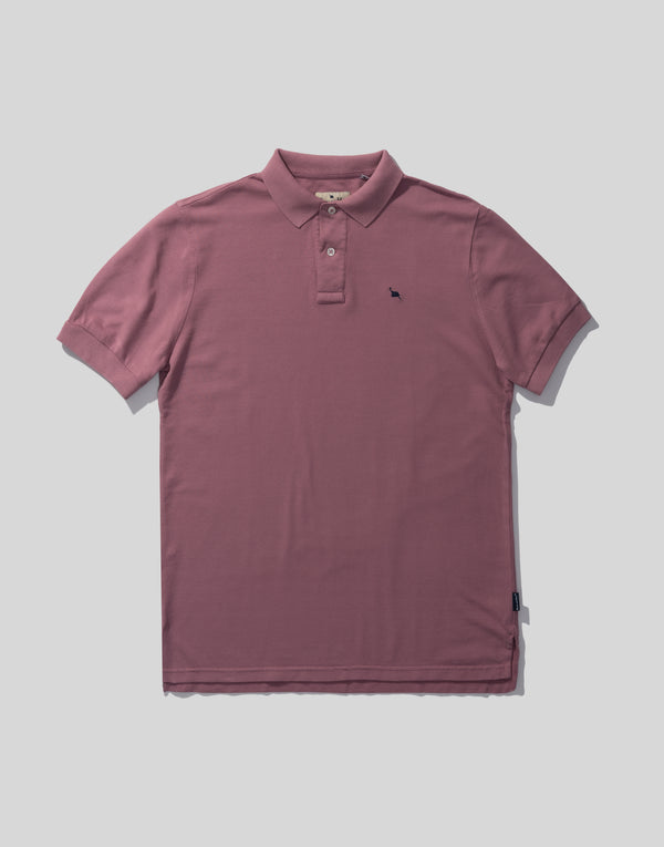 New polo cotton lavado grosella