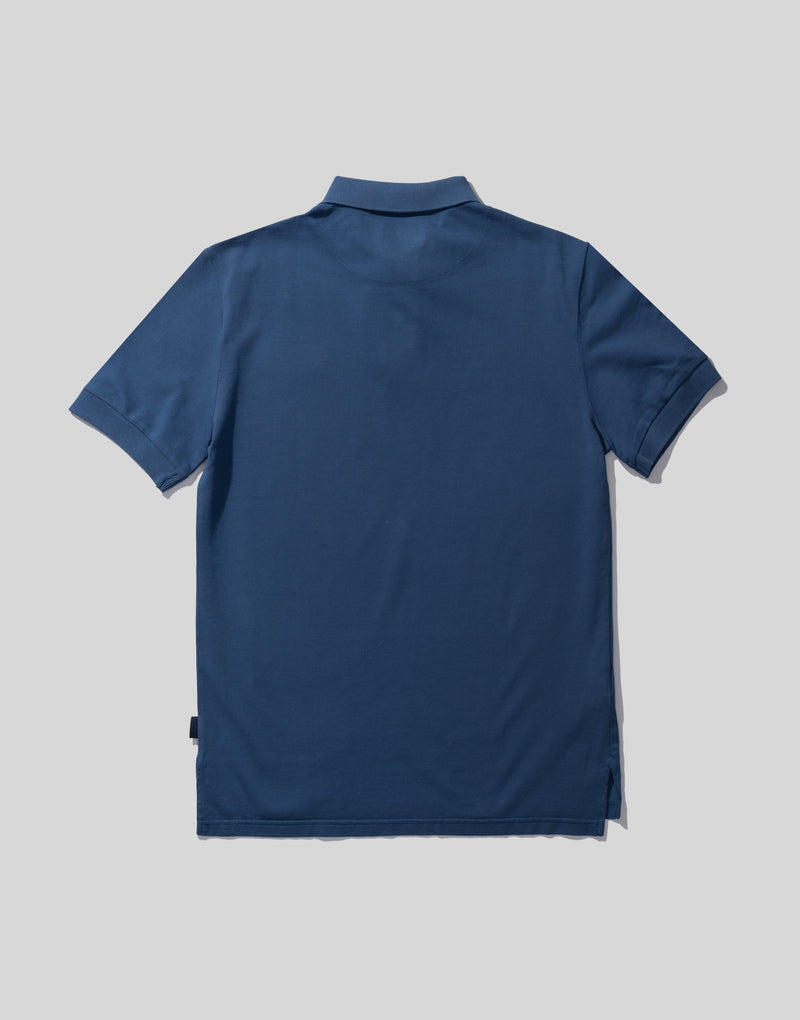 New polo cotton lavado azul