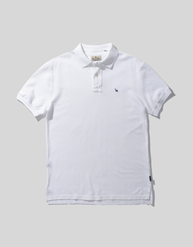 New polo cotton lavado blanco