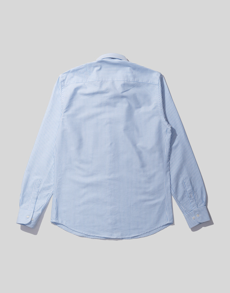 Camisa oxford rayas anchas azul