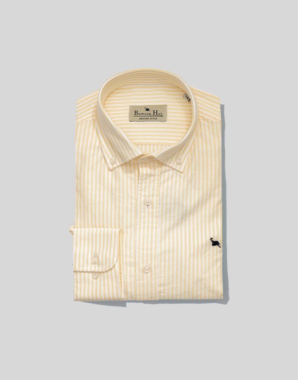 Camisa oxford rayas anchas amarillas