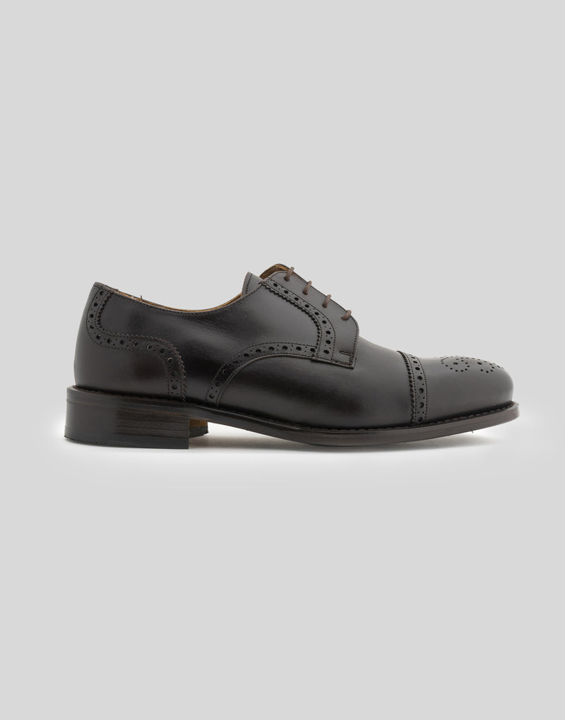 Zapato derby brogue marrón