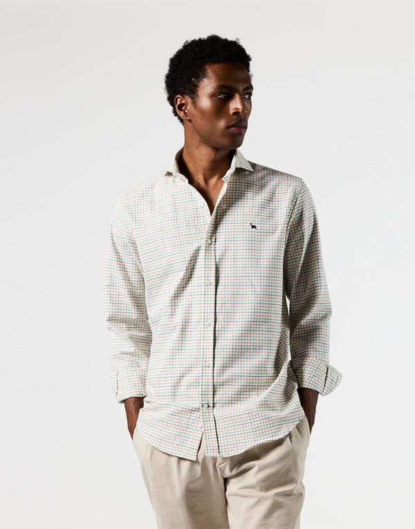 Camisa Italia mini cuadros harrys verde