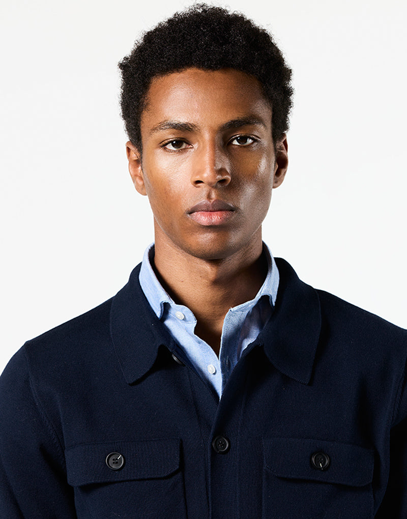 Sobrecamisa punto azul marino