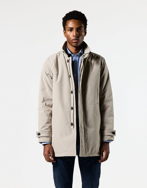 Gabardina Acolchada Color Piedra