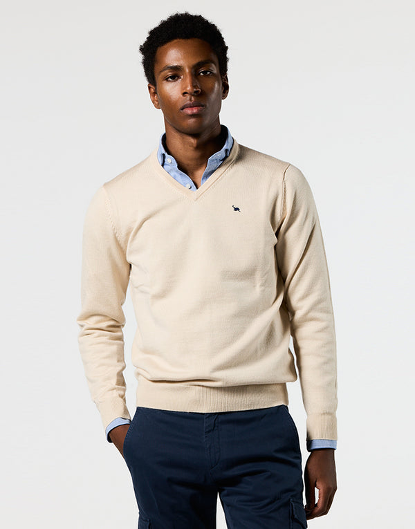 Jersey merino blend pico beige
