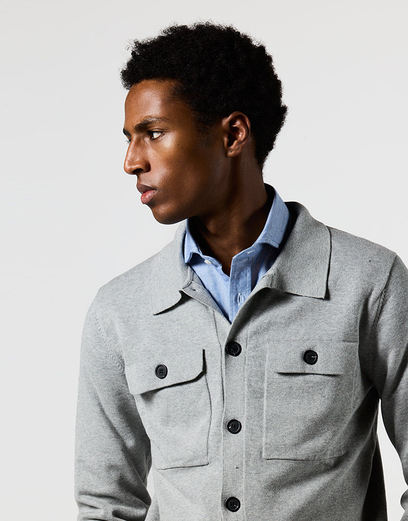 Sobrecamisa punto gris