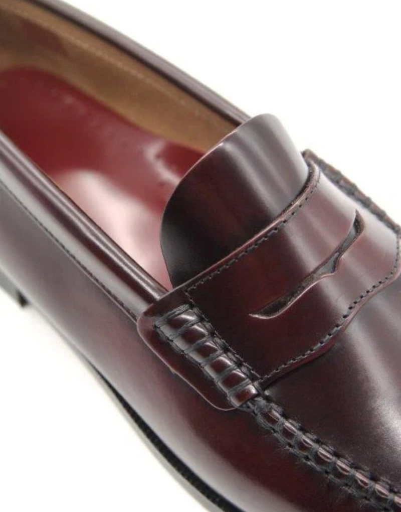 Zapato Castellano Antifaz en Piel Boxcalf Burdeos