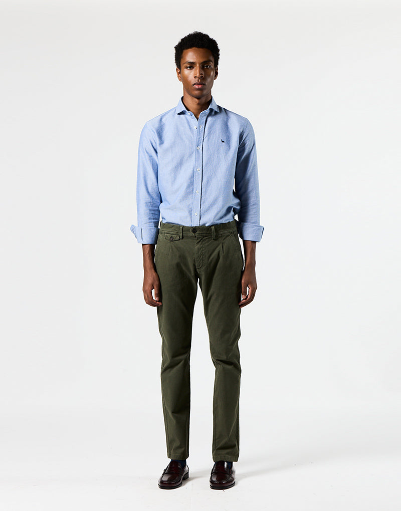 Pantalón sport estructura una pinza verde
