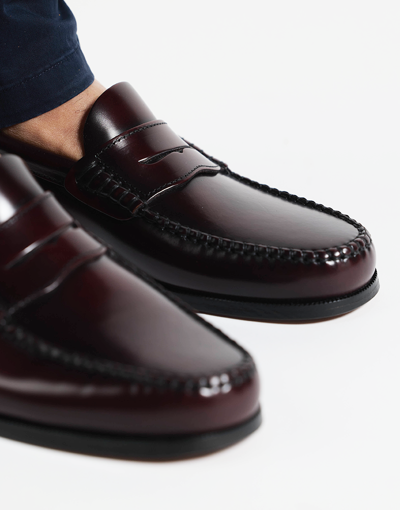 Zapato Castellano Antifaz en Piel Boxcalf Burdeos