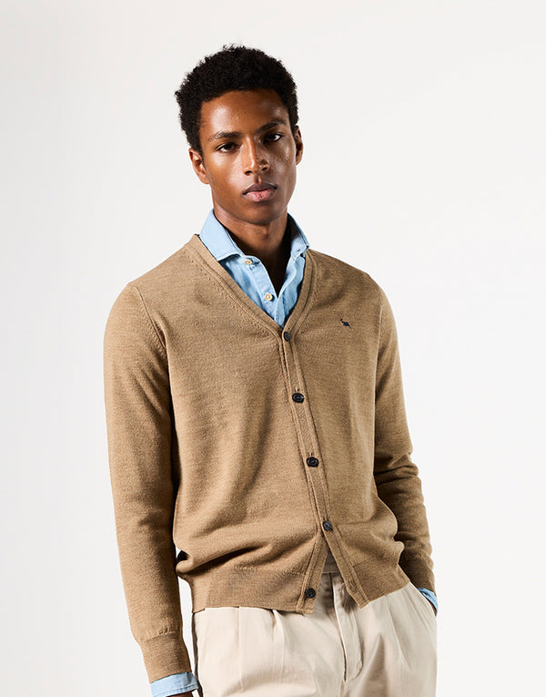 Cardigan basic camel