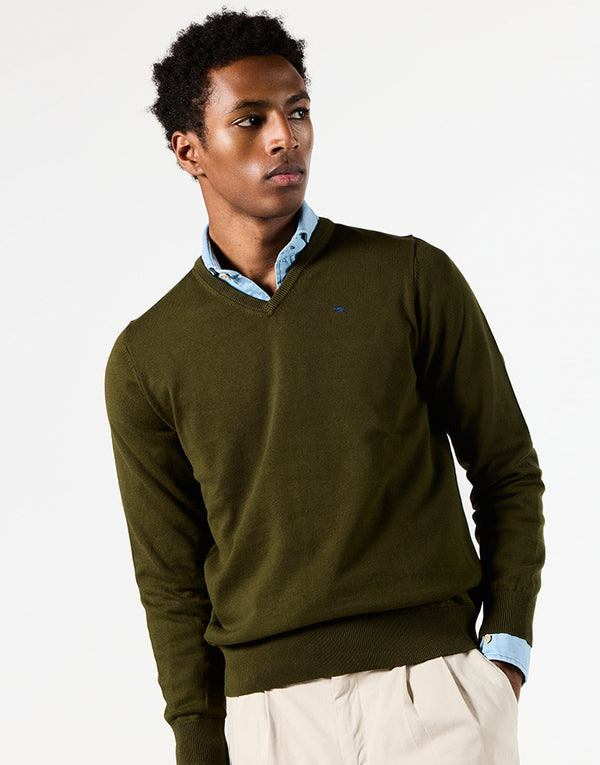 Jersey algodón fine pico khaki