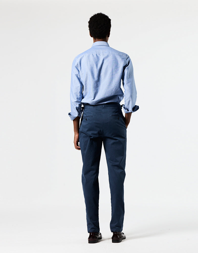 Pantalón relaxed dos pinzas azul marino