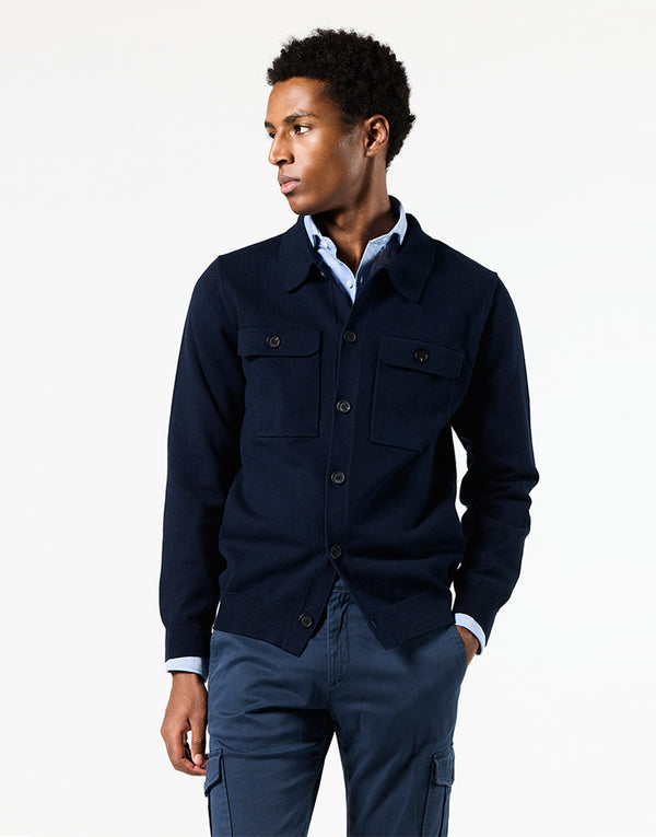 Sobrecamisa punto azul marino