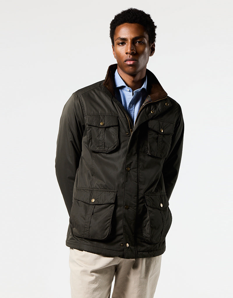 Parka acolchada field verde