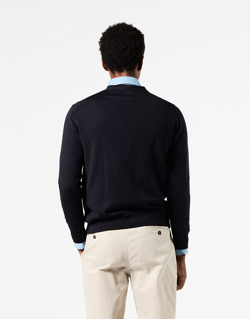 Cardigan basic azul marino