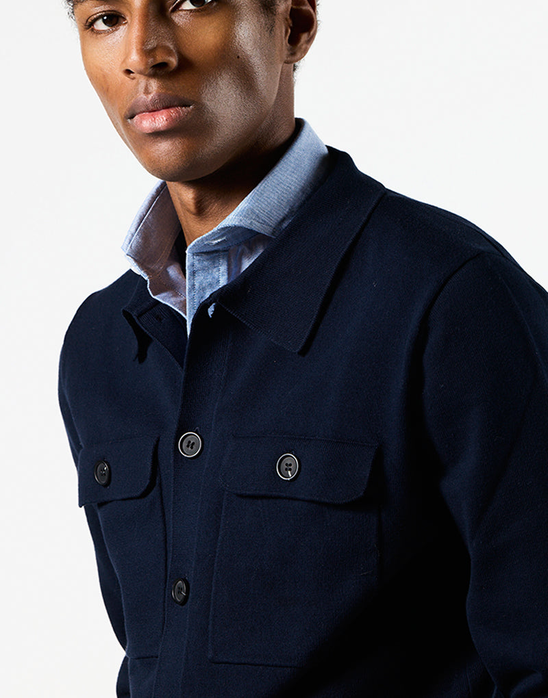 Sobrecamisa punto azul marino