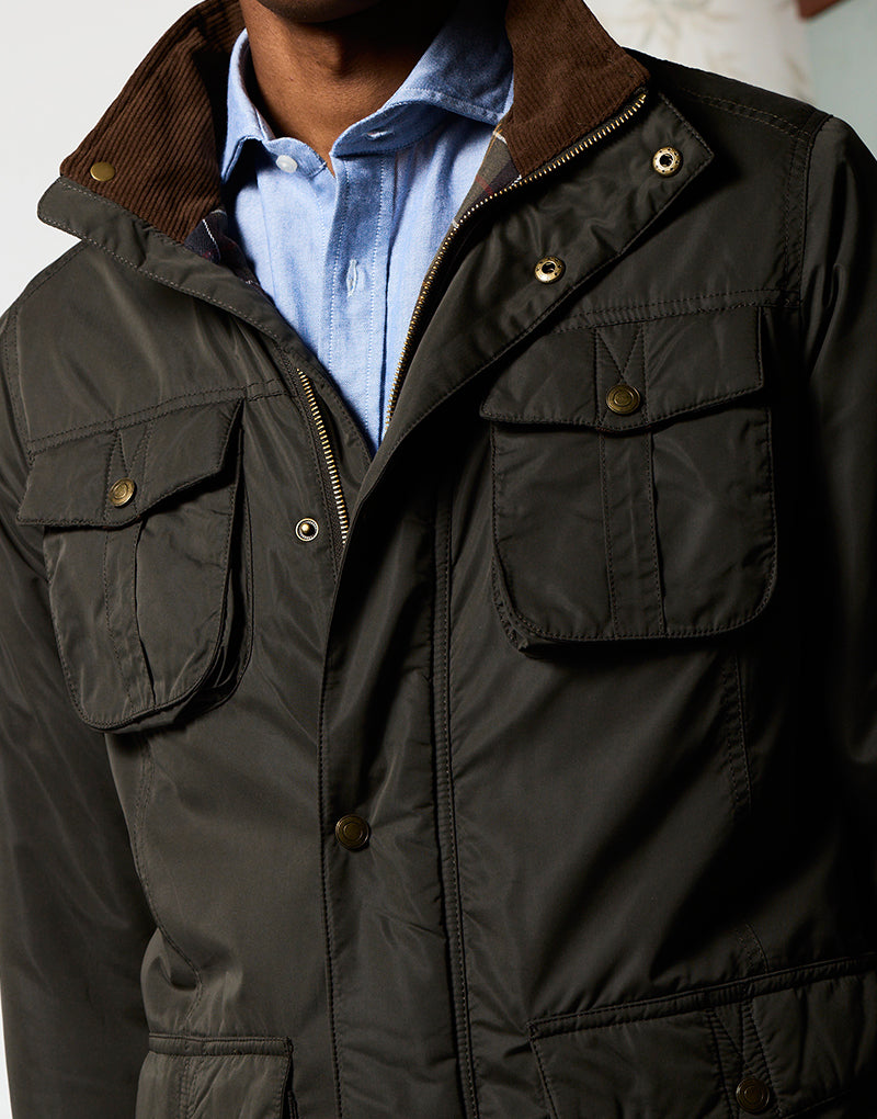 Parka acolchada field verde