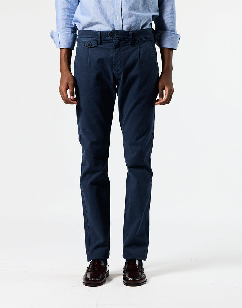 Pantalón sport estructura una pinza azul marino