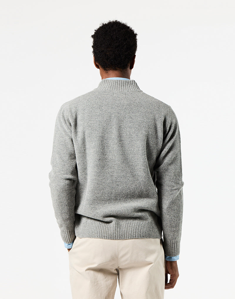 Jersey cremallera lambswool gris
