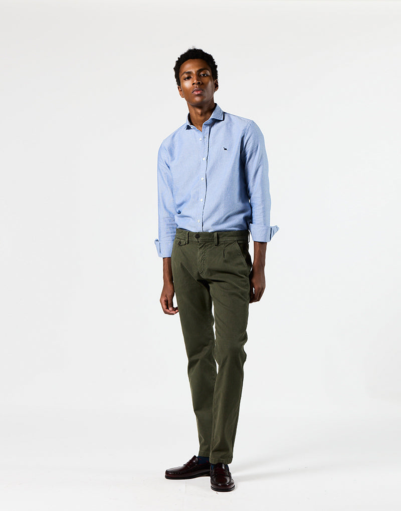 Pantalón sport estructura una pinza verde