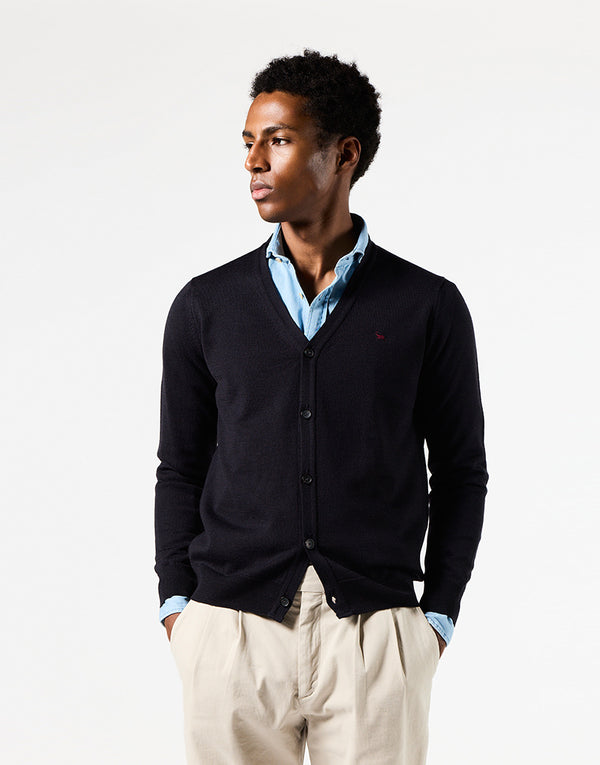 Cardigan basic azul marino