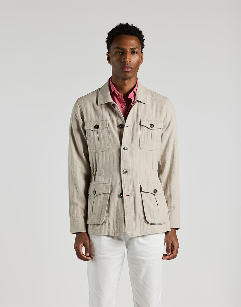 Sahariana espigas lino beige – Bowler Hat