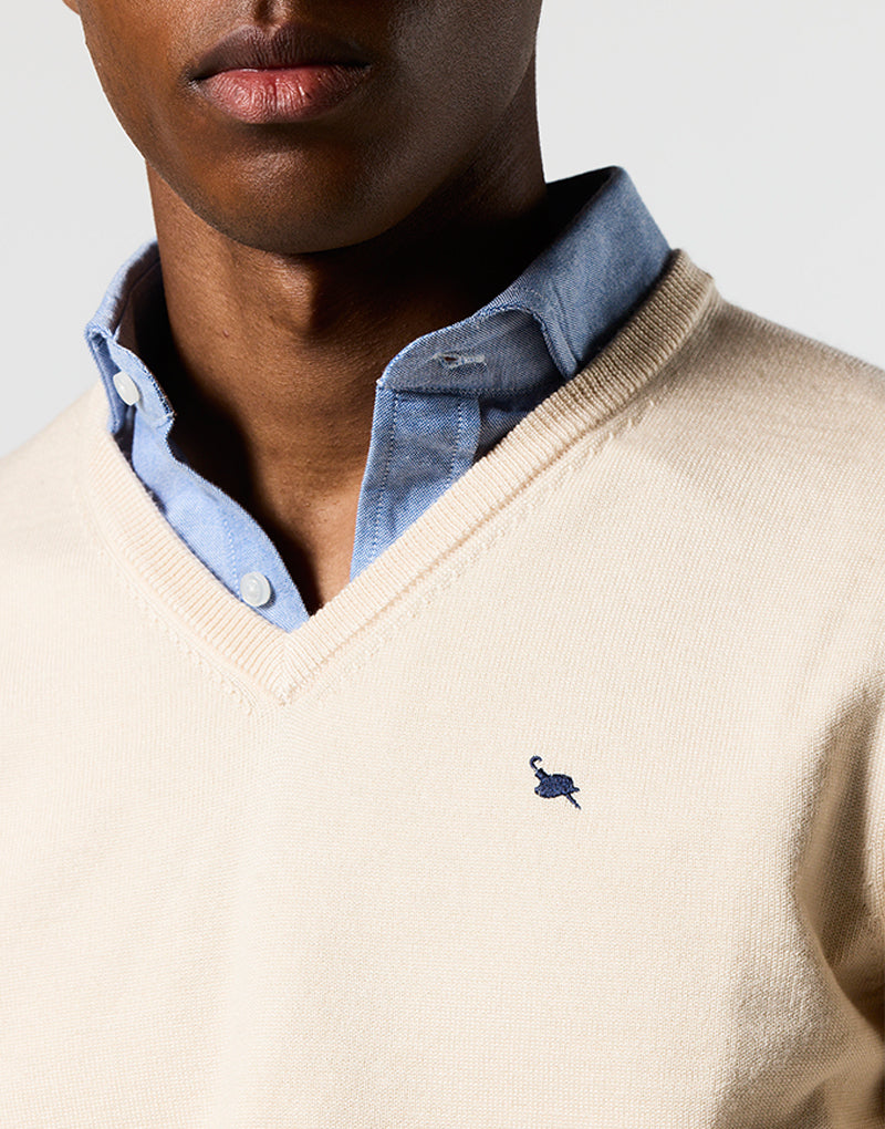 Jersey merino blend pico beige