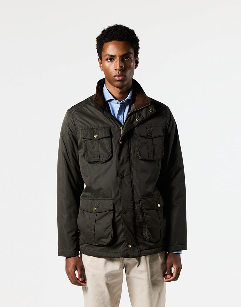 Parka acolchada field verde