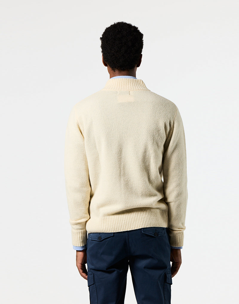 Jersey cremallera lambswool beige