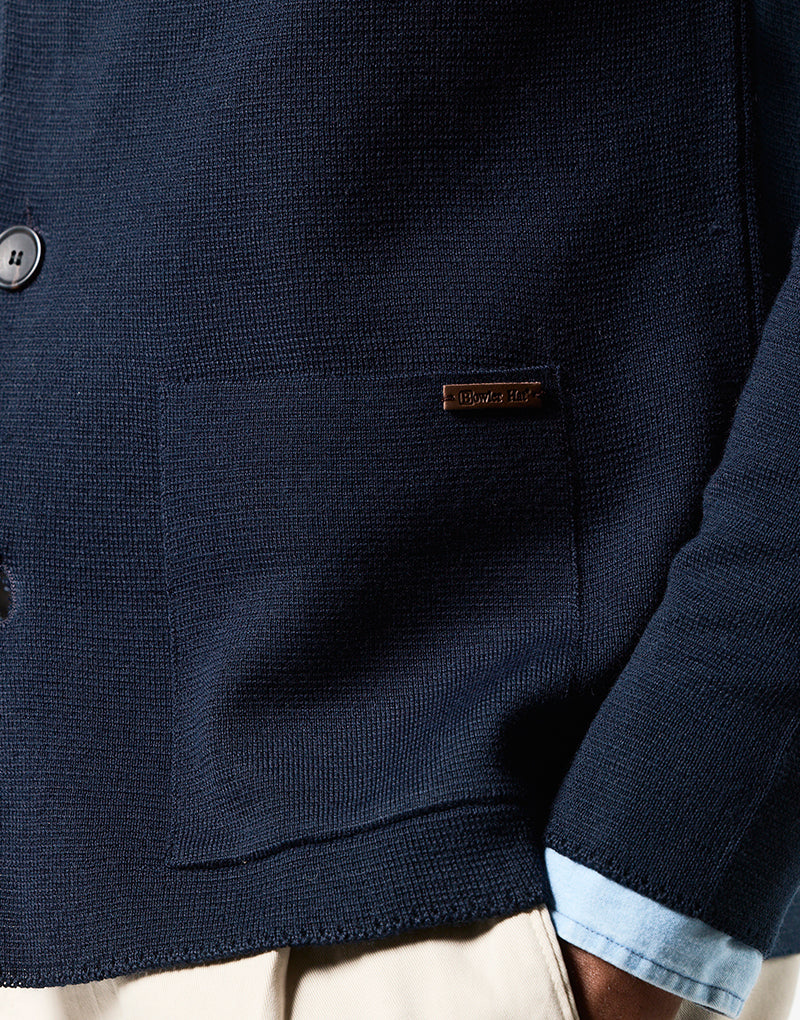 Blazer de punto azul marino