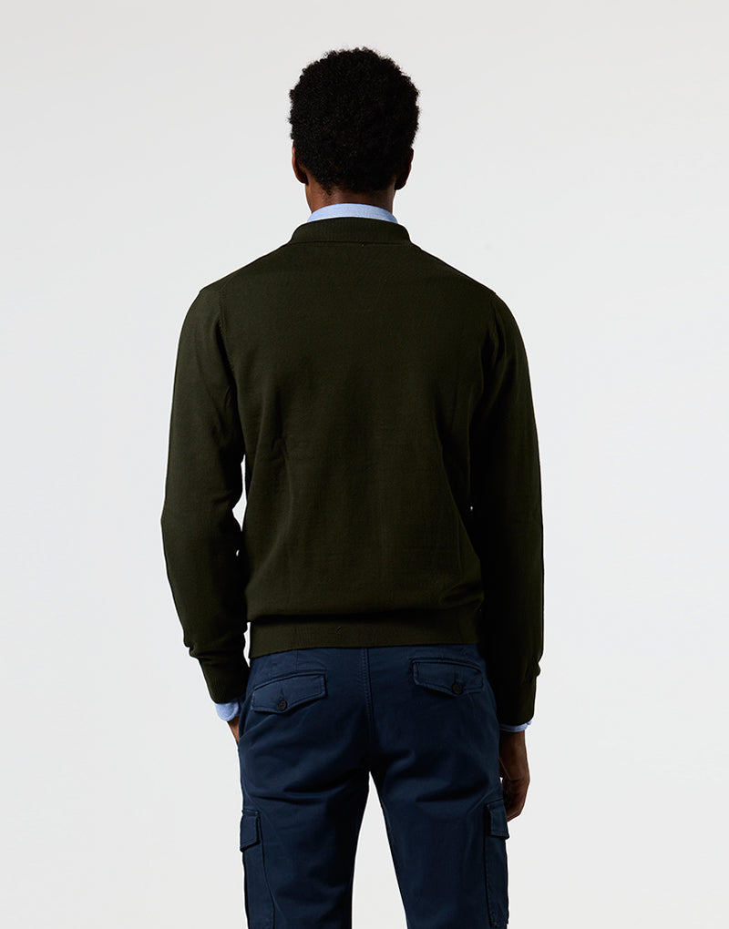 Jersey cuello polo khaki