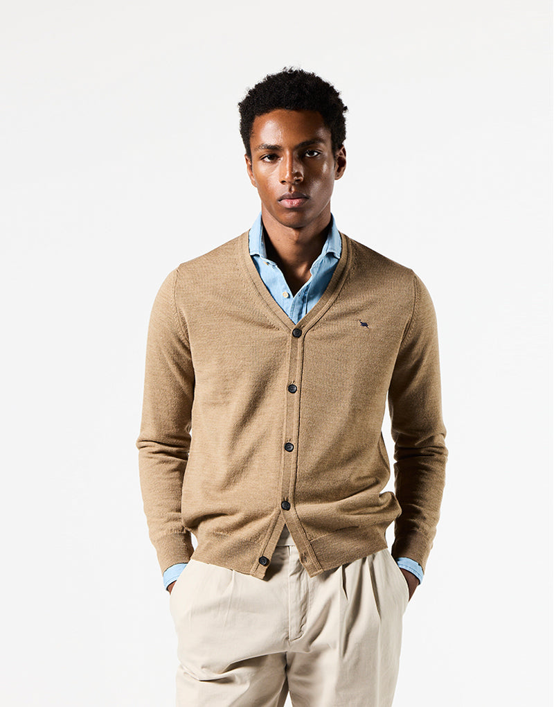 Cardigan basic camel