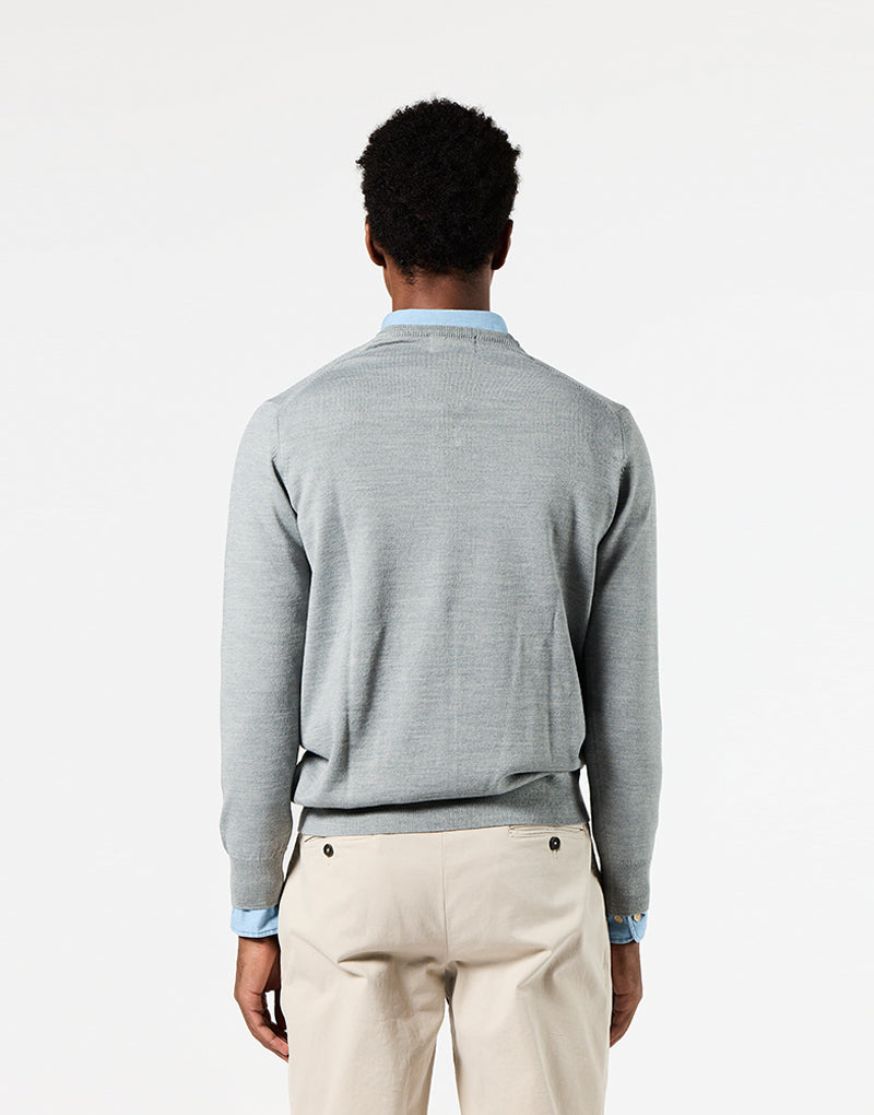 Jersey gris merino pico