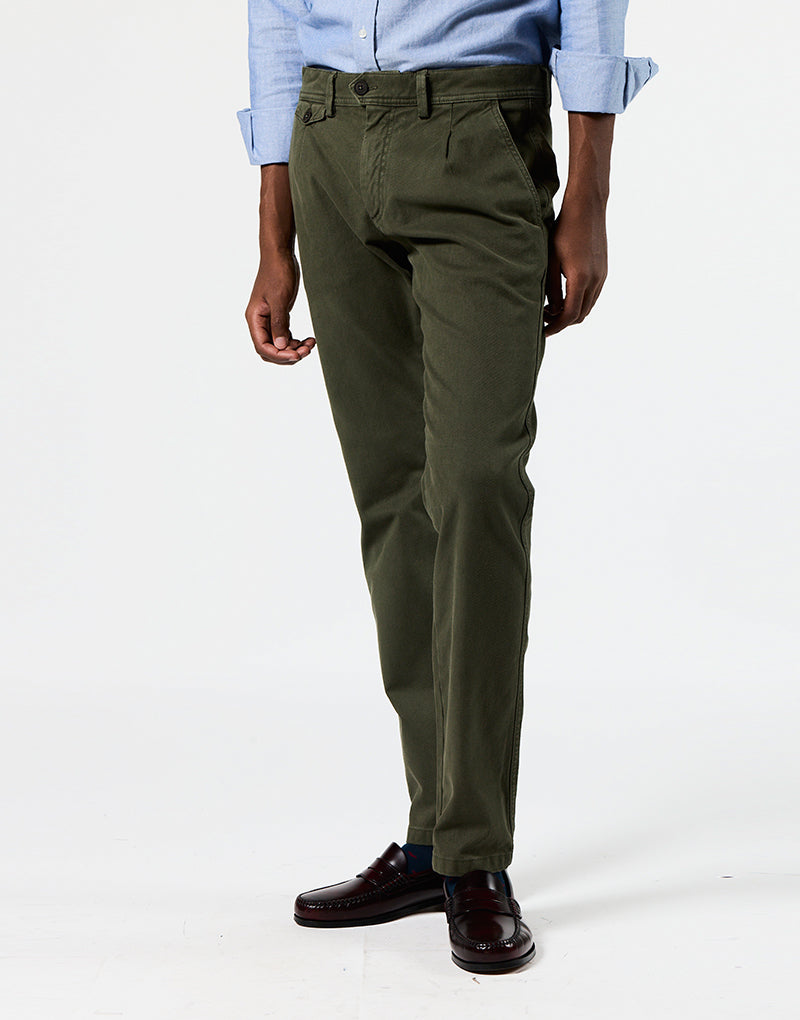 Pantalón sport estructura una pinza verde